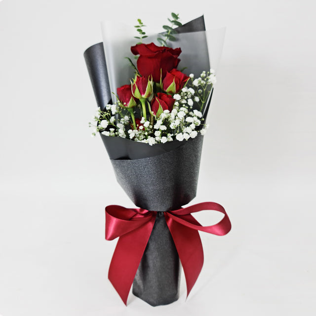 Perfect Valentine Single Rose Flower Bouquet