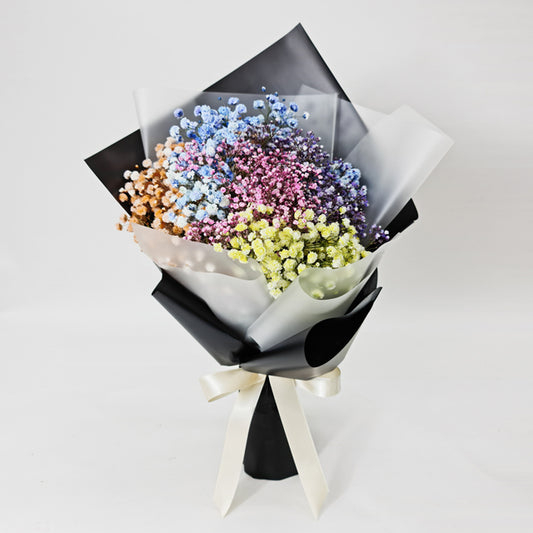 Rainbow Dreams Baby's Breath Flower Bouquet