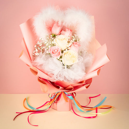 Fluffy Love Rose Bouquet